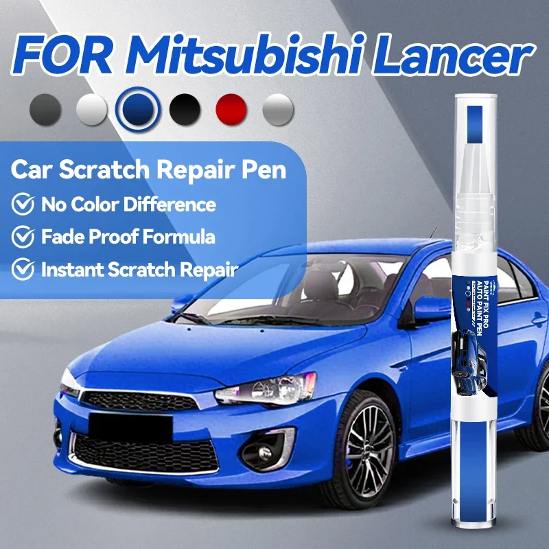 Bolígrafo de reparación de pintura para automóviles especializado, accesorios para reparación de arañazos de pintura Mitsubishi Lancer 1973-2017, color plateado A31, azul Bl