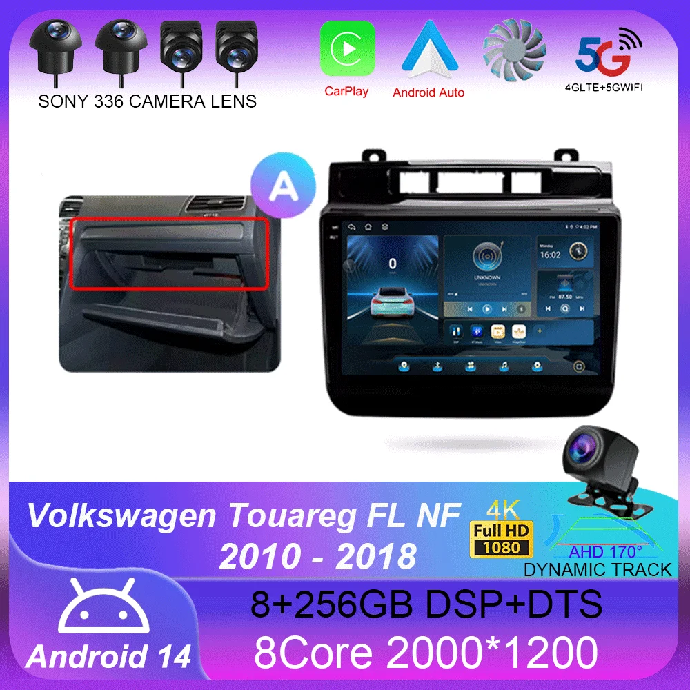 

For Hyundai Santa Fe 3 2013 - 2016 Carplay Auto 4G+WIFI GPS Car Radio Navigation Multimedia Video Player Stereo BT Android 14