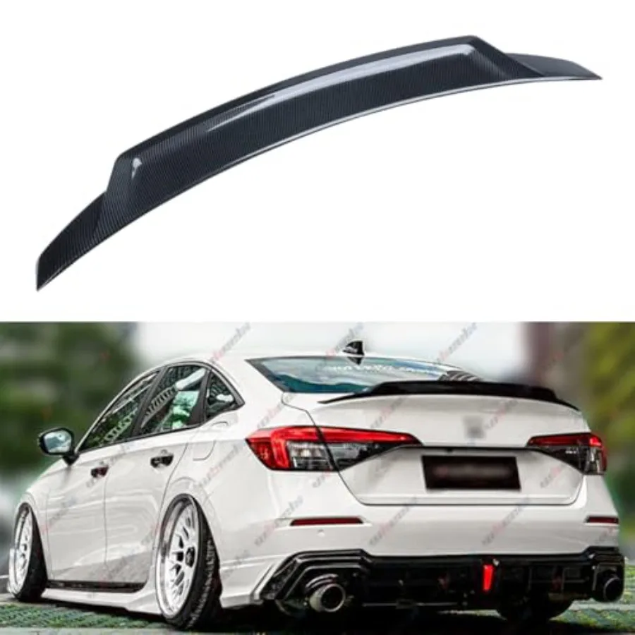 

Rear Spoiler Compatible with 2022-2025 Honda Civic Duckbill Spoiler Fits for 22-25 Sedan V3 Style Exterior High Kick Trunk Tail