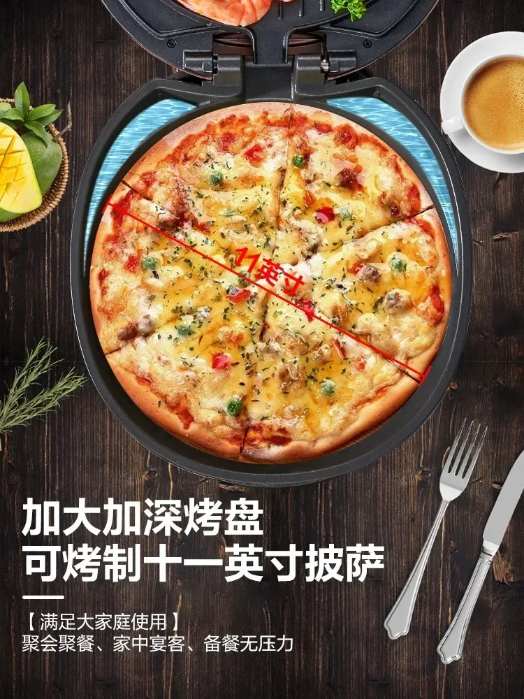 مقلاة كعكة كهربائية منزلية على الوجهين مع سطح خبز موسع لسهولة الطبخ والتنظيف