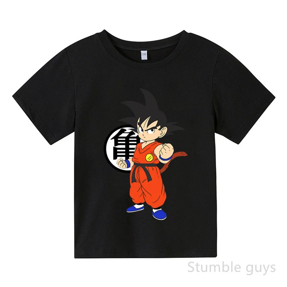 

Детская повседневная футболка с принтом Vegeta Dragon Ball для мальчиков и девочек, аниме-футболка с Гоку, уличная одежда
