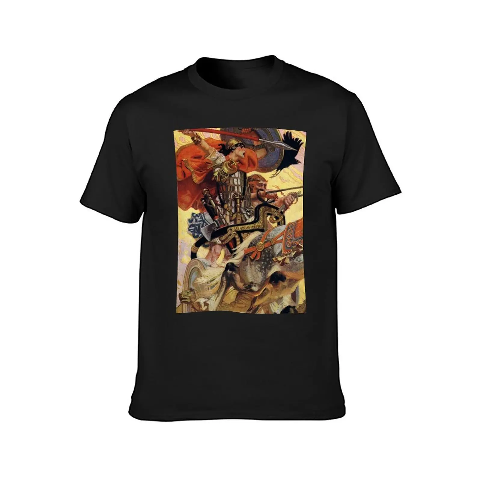 Cuchulain in Battle - J.C. Leyendecker T-Shirt aesthetic clothes graphics workout shirts for men