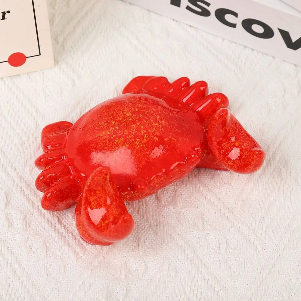 

Easy To Hold Bright Color Crab Pen Holder Funny Cute Pencil Holder Resin Creative Crab Ornament Office
