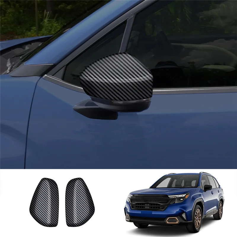 سيارة مرآة الرؤية الخلفية غطاء مرآة الباب قذيفة لسوبارو فورستر 2025 مرآة الرؤية الخلفية غطاء ألياف الكربون