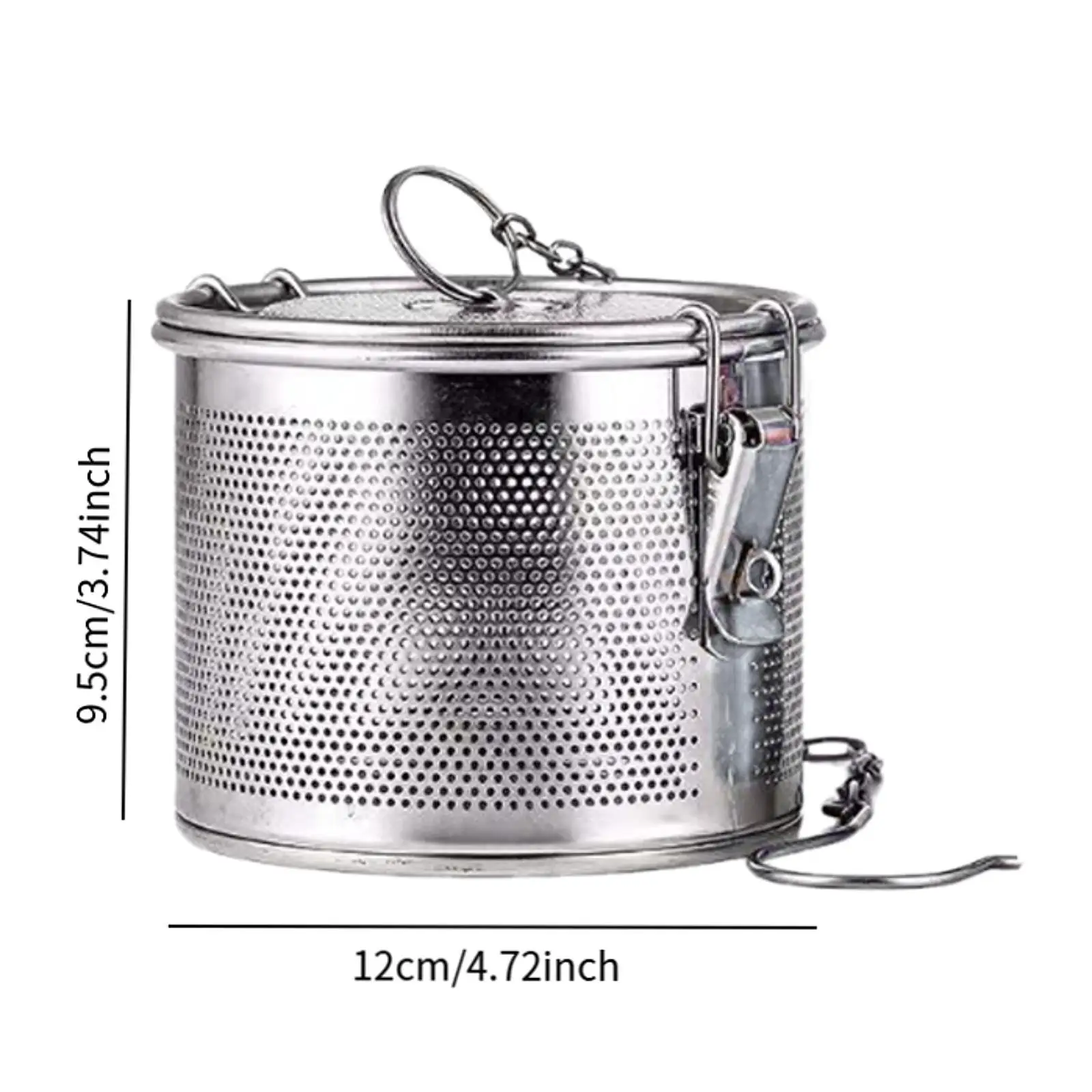 Fine Mesh Tea Infuser Strainer Stainless Steel Spice Ball Filter for Cooking Soup and Herbal Tea
