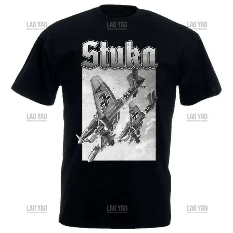 

Printed T-shirt World War II German propeller fighter Me-109 printed top men's sold