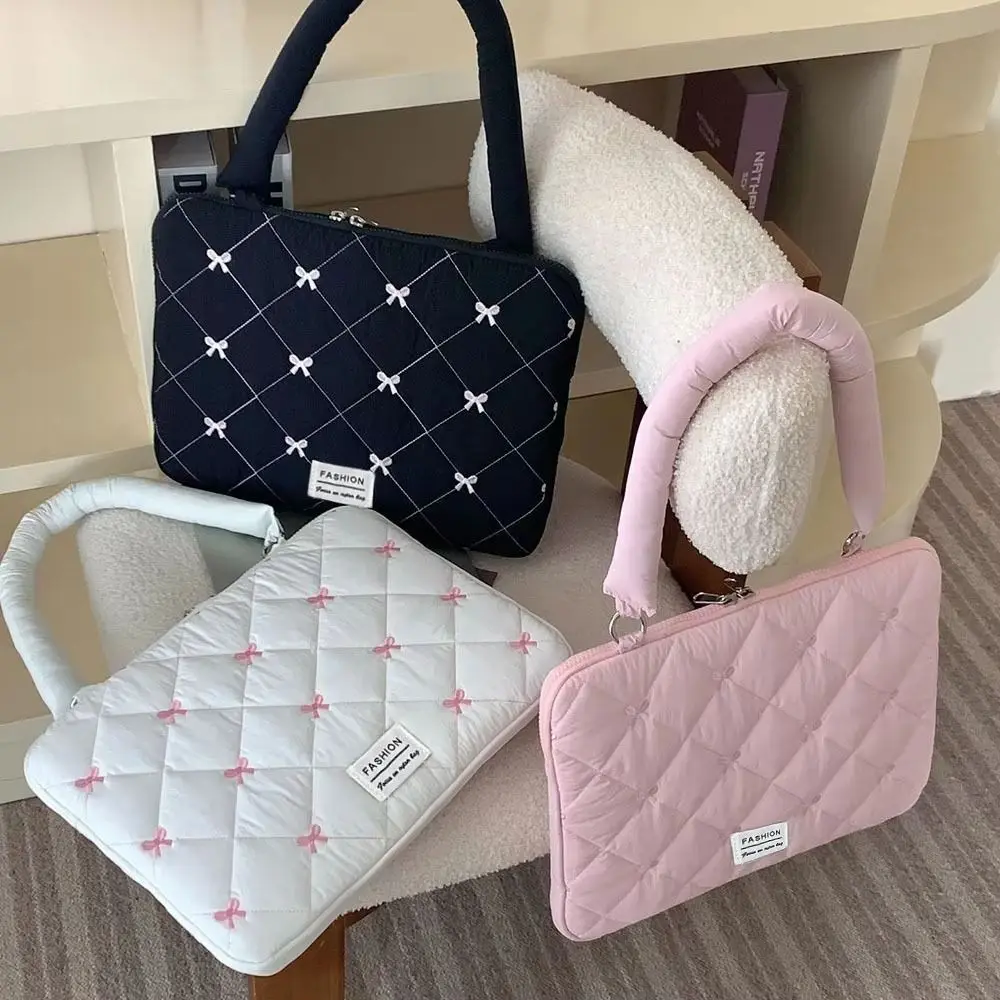 

Simple Embroidered Bow Business Briefcases File Folder Large Capacity Document Tote Bolsas Handbag Shoulder Bag Laptop Bag Men