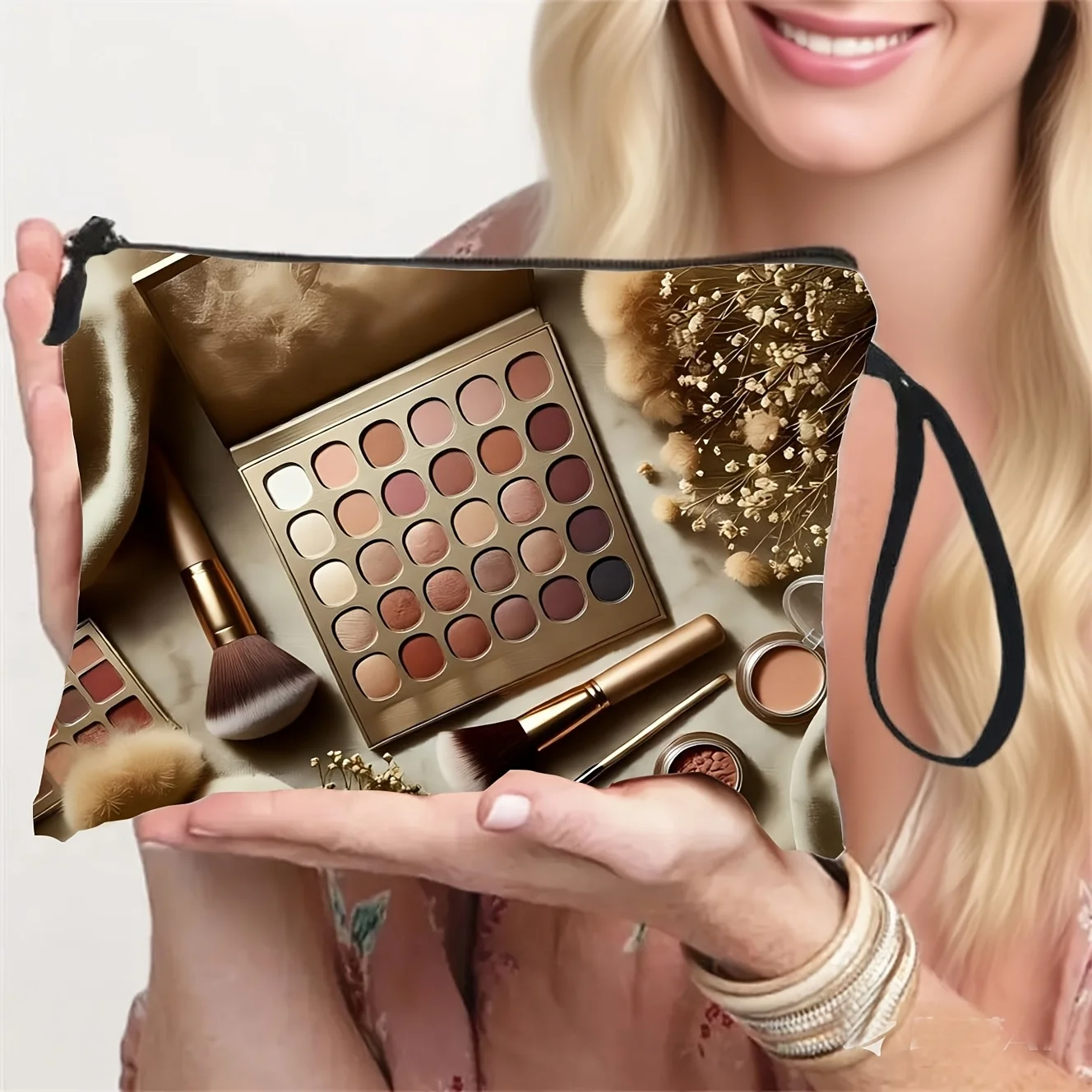 High-End Eyeshadow Palette Exclusive   Makeup Bag Portable Multi-Color Eyeshadow Storage Wash Bag Essential for Make