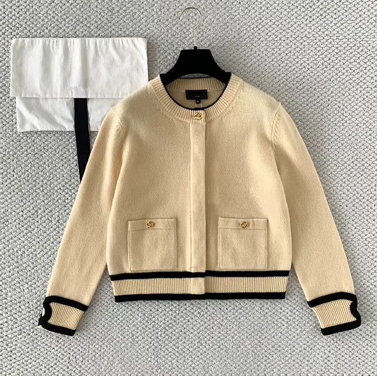 Customization European women's clothing - new summer styles for 2026 Long-sleeved multi-color cashmere knitted sweater Cardigan