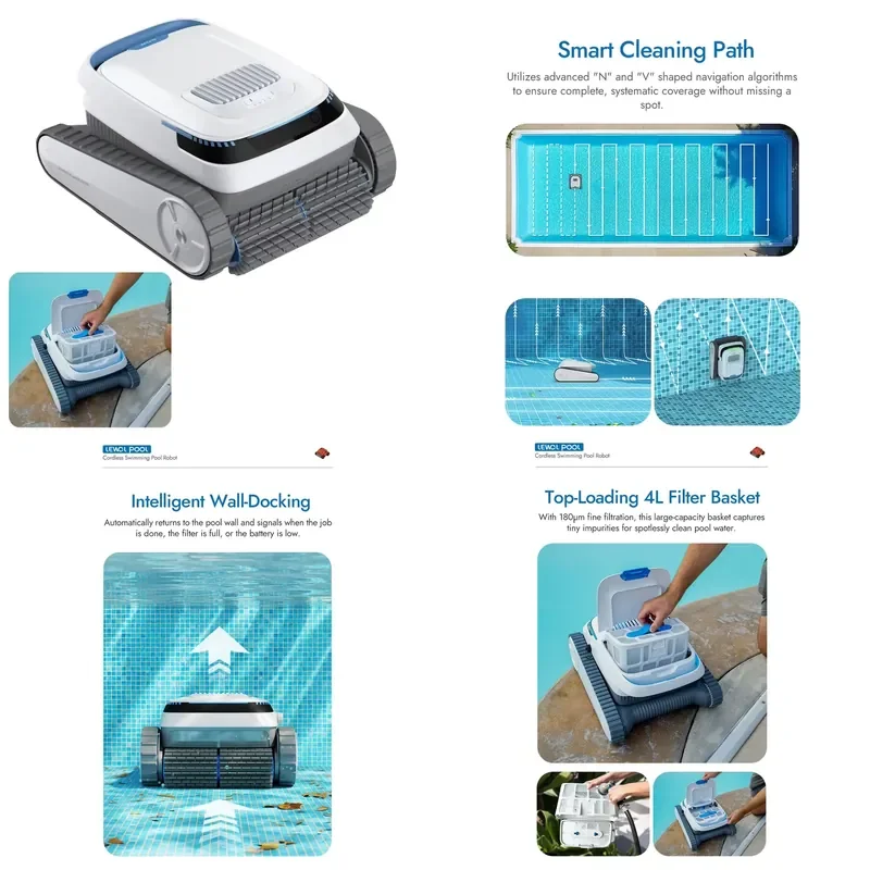 STROVAN NF19 Automatic Portable Pool Cleaning Robot Vacuum Cleaner