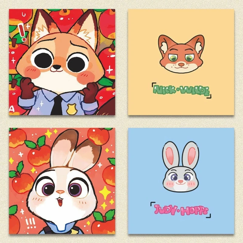 

Товары Disney Zootopia Judy Hopps Nick Wilde аниме мультфильм милая открытка креативная кавайная студенческая открытка подарок оптовая продажа