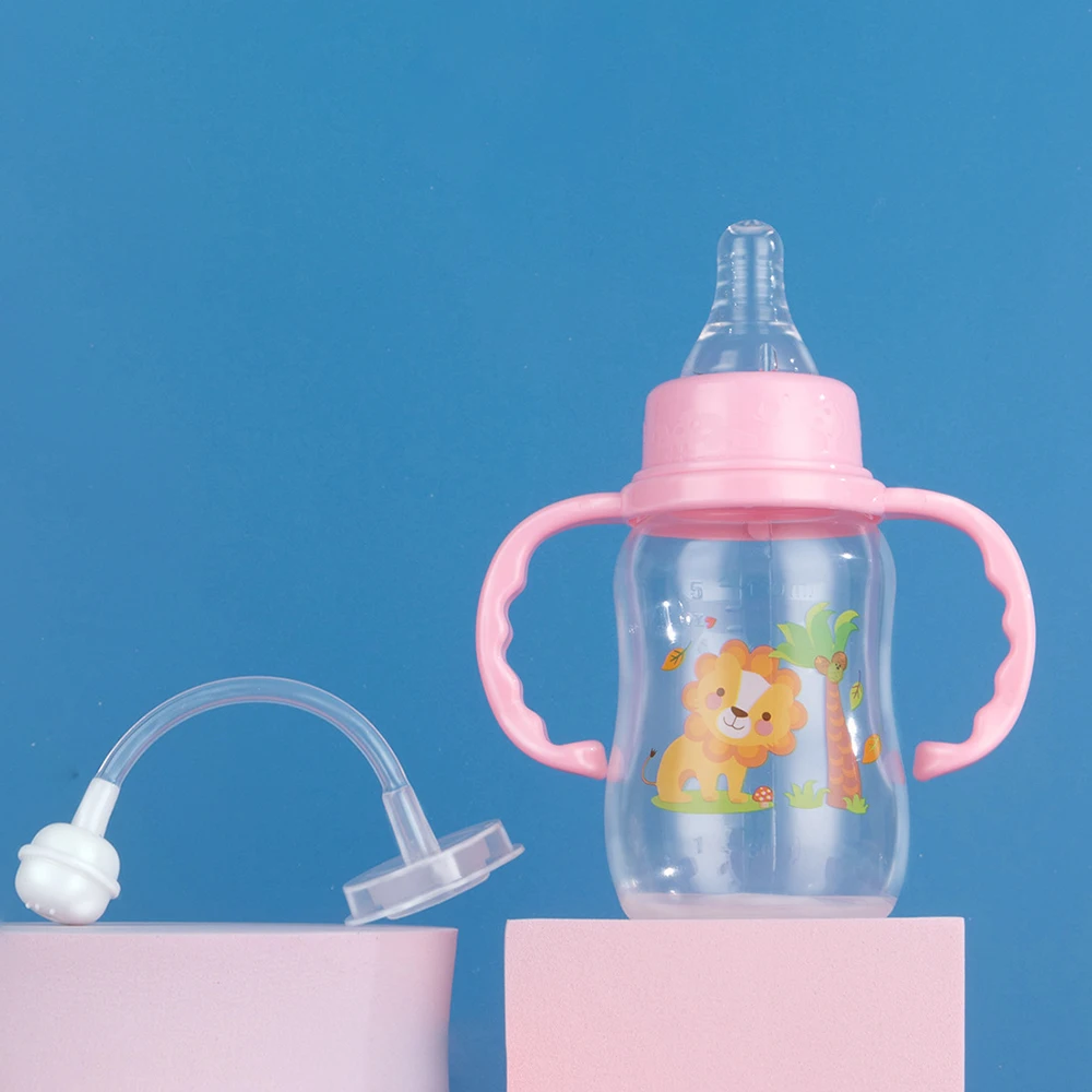 150ML Safe Infant Newborn Kids Nursing Care Feeder Fruit Juice Milk Water Bottle Small Baby Portable Handles for Feeding Bottle