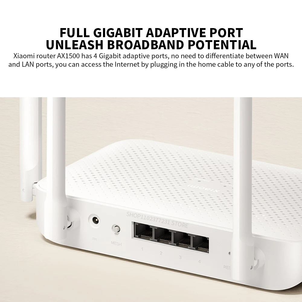 Xiaomi Router AX1500 2.4G/5.0GHz WiFi 6 Dual Band Mesh WiFi 6 Repeater Children Online Protection APP Control