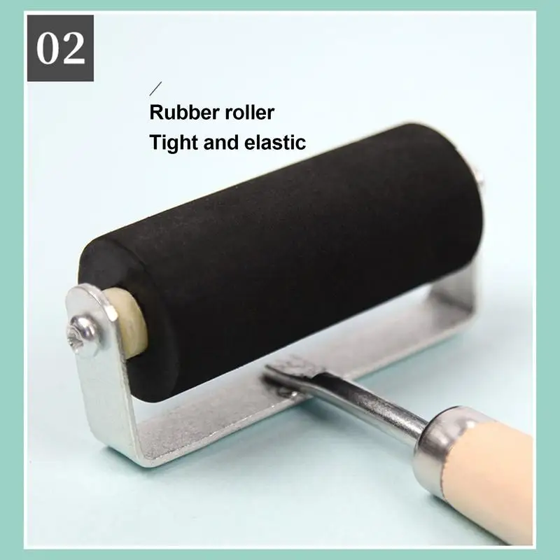 Printmaking Roller Art Ambachtelijke Olieverfgereedschap Rubber Behang Roller Stempelen Inkt Gereedschap Lijm Roller Hobby Olie Lijmen Tool Art