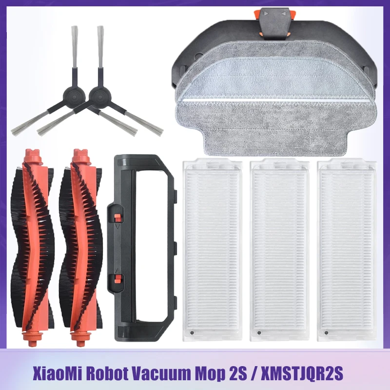 Remplacement du couvercle de la brosse principale XiaoMi Robot aspirateur 2S, brosse latérale, filtre Hepa, tissus de vadrouille, accessoires de support