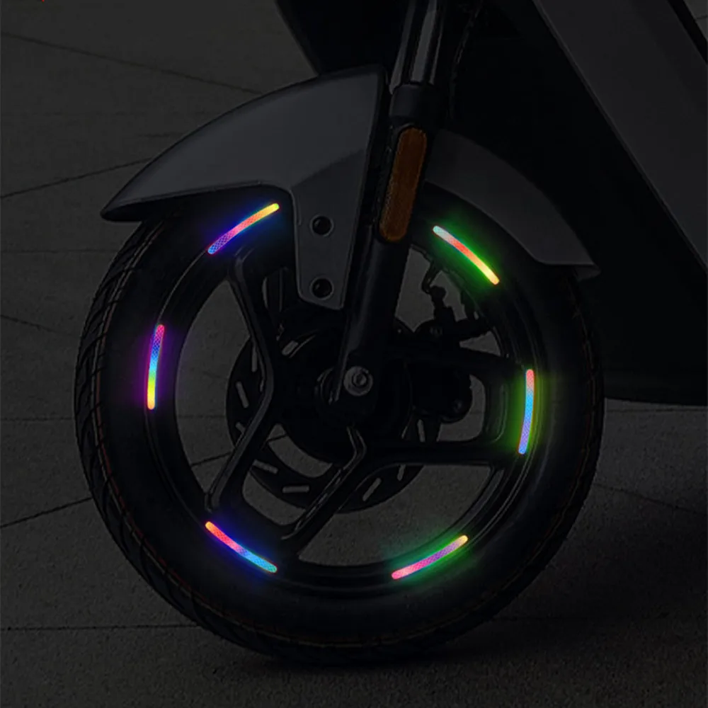 Car Universal  Wheel Hub Reflective Stripes Safety Opening Warning Sticker Tape Auto Warning Reflective Tape Exterior Accessorie