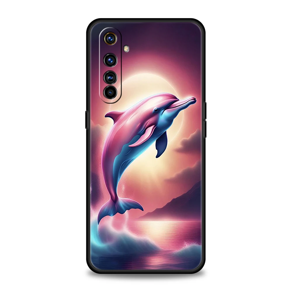 Ocean Animal Dolphin Silicone For Realme 10 11 8i 9i 9 Pro Plus GT2 C3 6 7 8 Pro C21 C11 C25 C35 Pro 5G Shockproof Phone Case