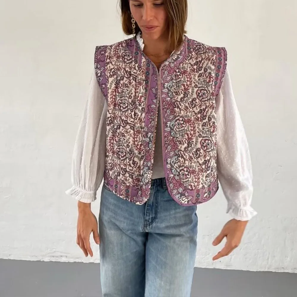 

2024 Summer New Fashionable Women's Clothing Elegant and Avant garde Design European and American Style Cotton Vest