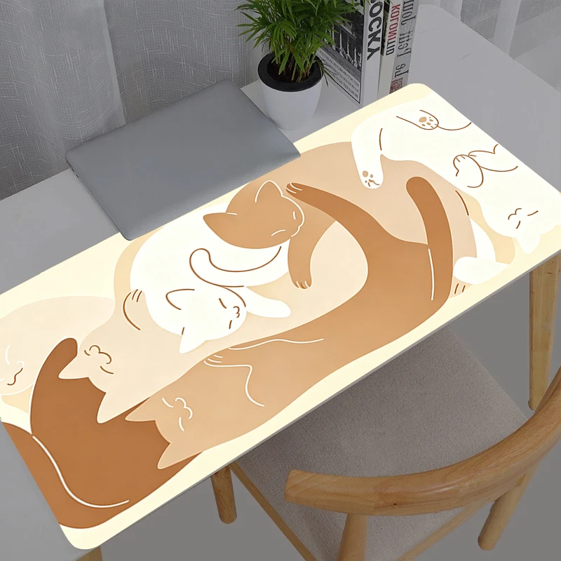 Computer Varmilo Keyboard Mouse Pad Cute Cat Anime Gaming Accessories Table XXL Gamer Carpet Desk Mat  Durable Mousepad