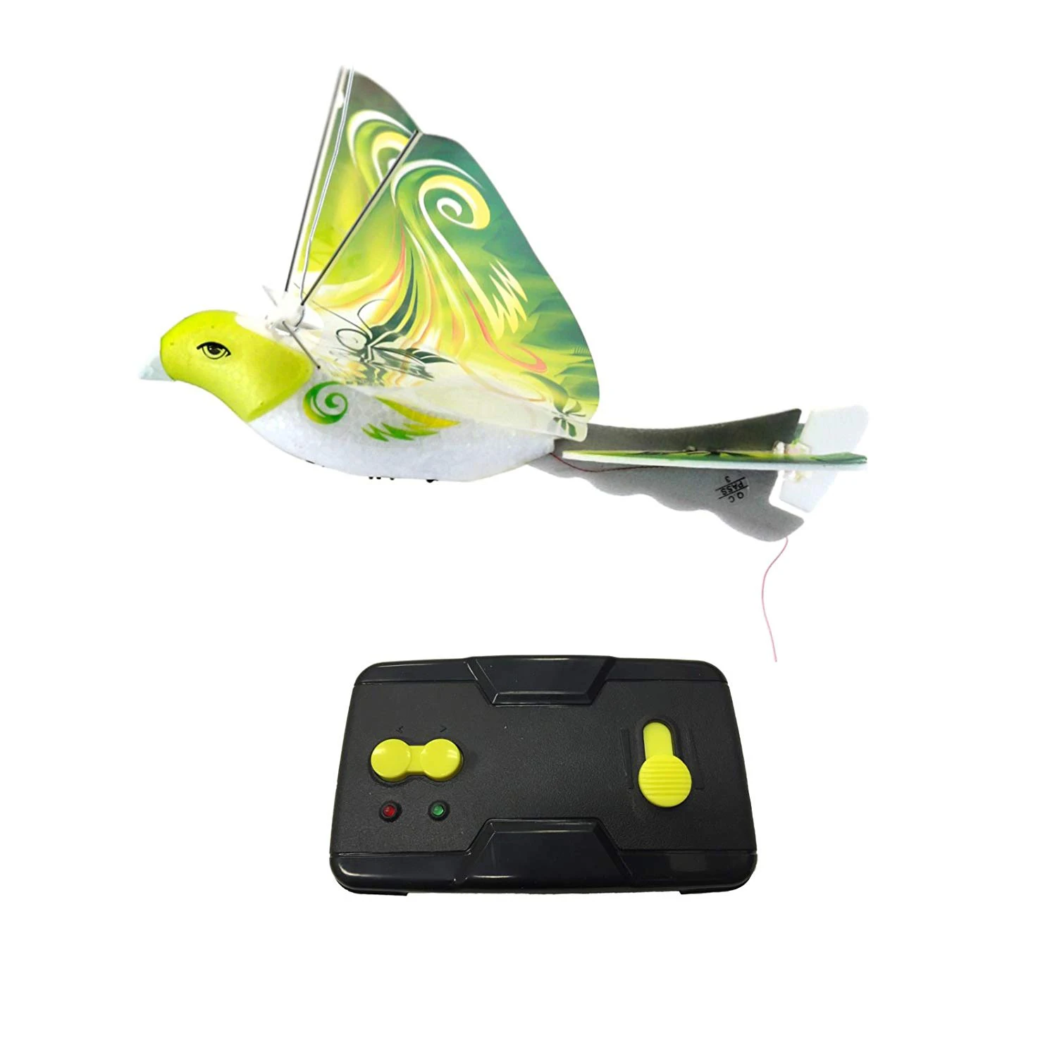 Remote-Controlled Bird Simulation Flapping-Wing Flight Pigeon Induction Bird Electric Eagle Remote Control Bionic Bird Green