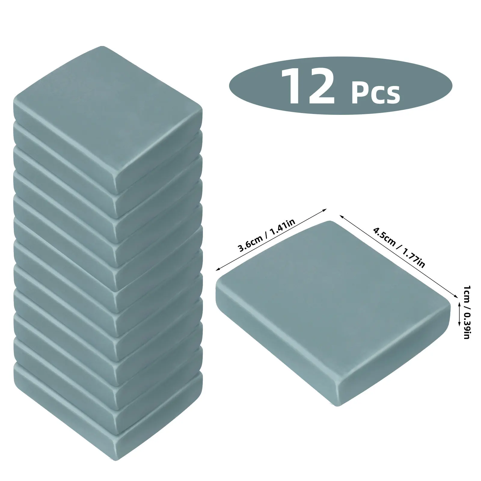 12Pcs Kneaded Erasers Soft Moldable Art Eraser Blocks for Drawing Sketching No Residue Use Kneaded Eraser Drawing Erasers