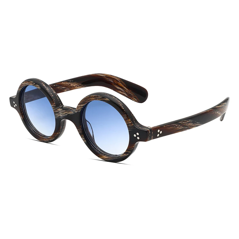 

FocusAid Vintage Luxury Japanese Handmade Designer Sunglasses Women Men Retro Round Frame Acetate Sunglasses Nylon Lens UV400