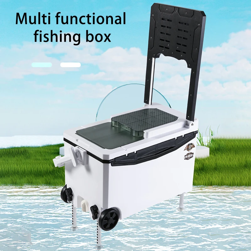 35L Full Set Of Multi-Functional Fishing Box With Backrest Can Be Seated Fishing Box Outdoor Large Ultra Light Fishing Box