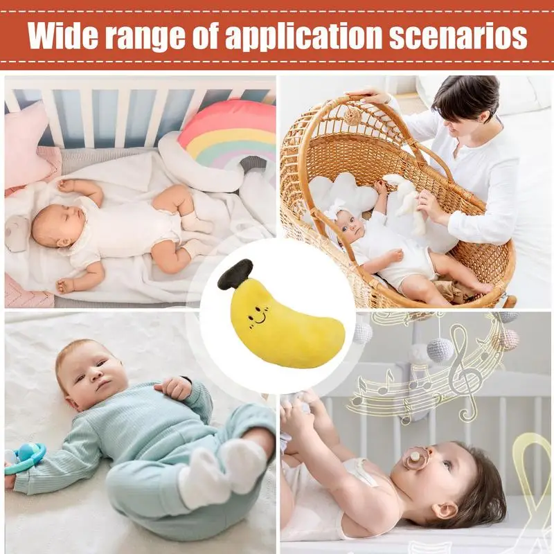 Baby Soothing ของเล่นสําหรับ Sleep Anti-Startle ของเล่น Chewable ตุ๊กตาผลไม้รูปร่างหมอนสําหรับเปลอาบน้ําทุกวันเนอสเซอรี่บ้าน