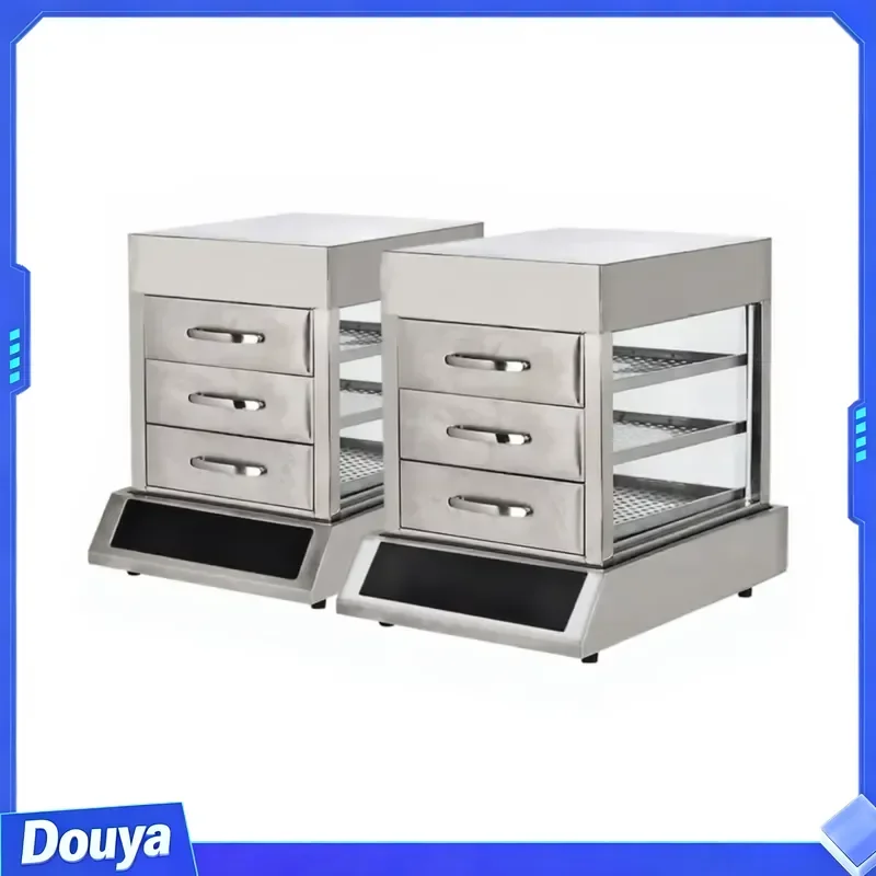 Intelligent Control Panel Stainless Steel Bread Momo Steamer Commercial Bun Food Steamer 6kw Electric Display Steamer Machine