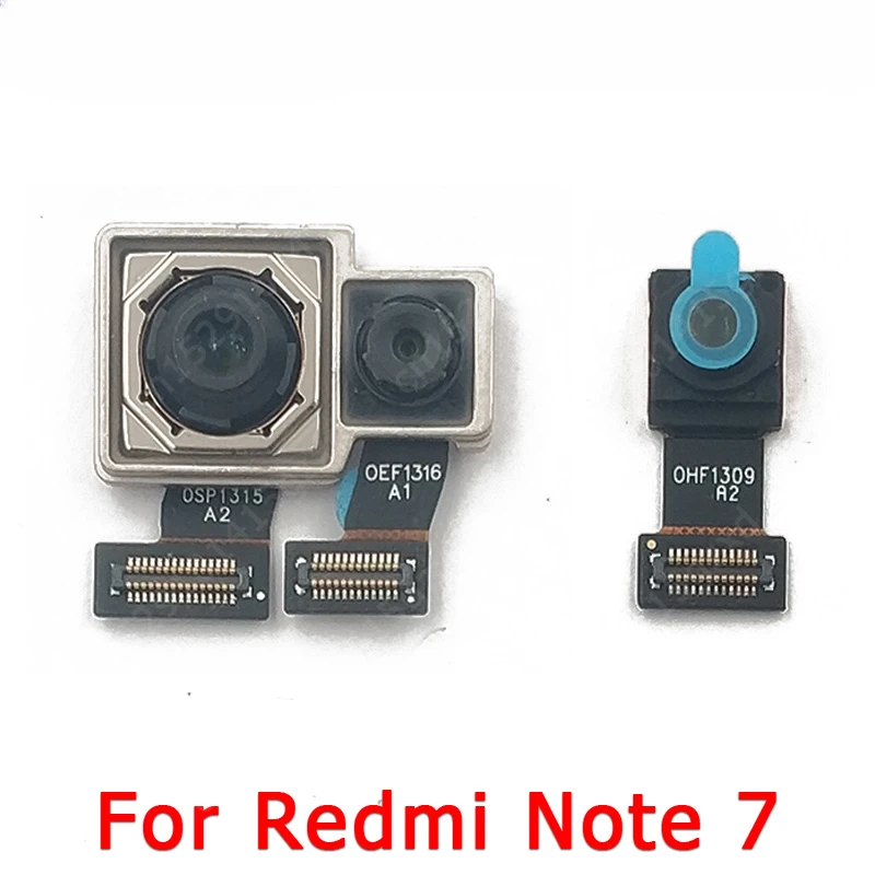 Front and Rear Back Camera For Xiaomi Redmi Note 7 Pro Main Facing Camera Module Flex Cable Replacement Spare Parts