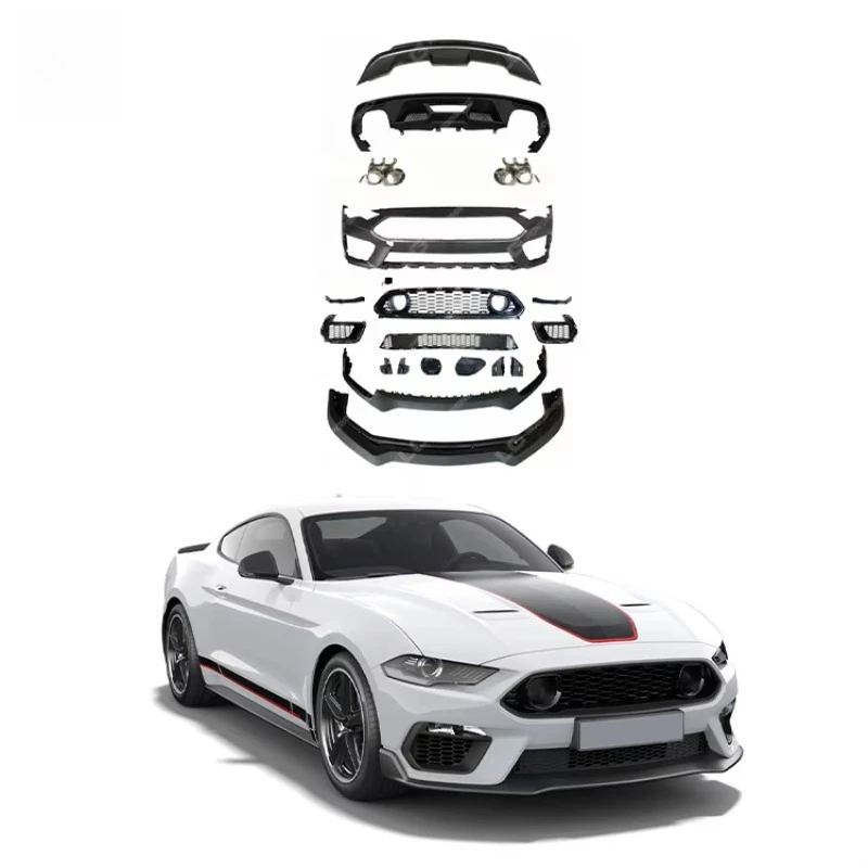 High Performance Body Kit for Mustang 18-21 Upgrade to Mach-1 Front Bumper Rear Bumper Exhaust Bodykit