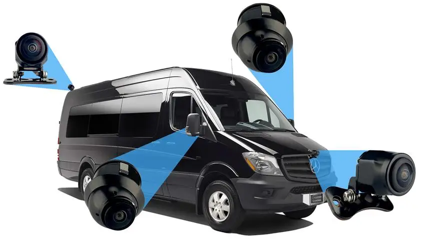 Fotografia 7: Sistema de Visão 360 Graus SZDALOS com Câmera Traseira HD de 7 Polegadas em 3D com DVR Opcional (4)