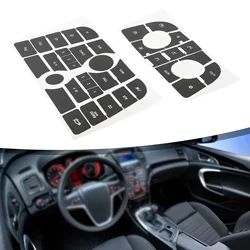 Car Dashboard CD Radio Audio Button Repair Sticker Set For OPEL ASTRA J For Vauxhall Astra For Holden Astra Car Interior Parts