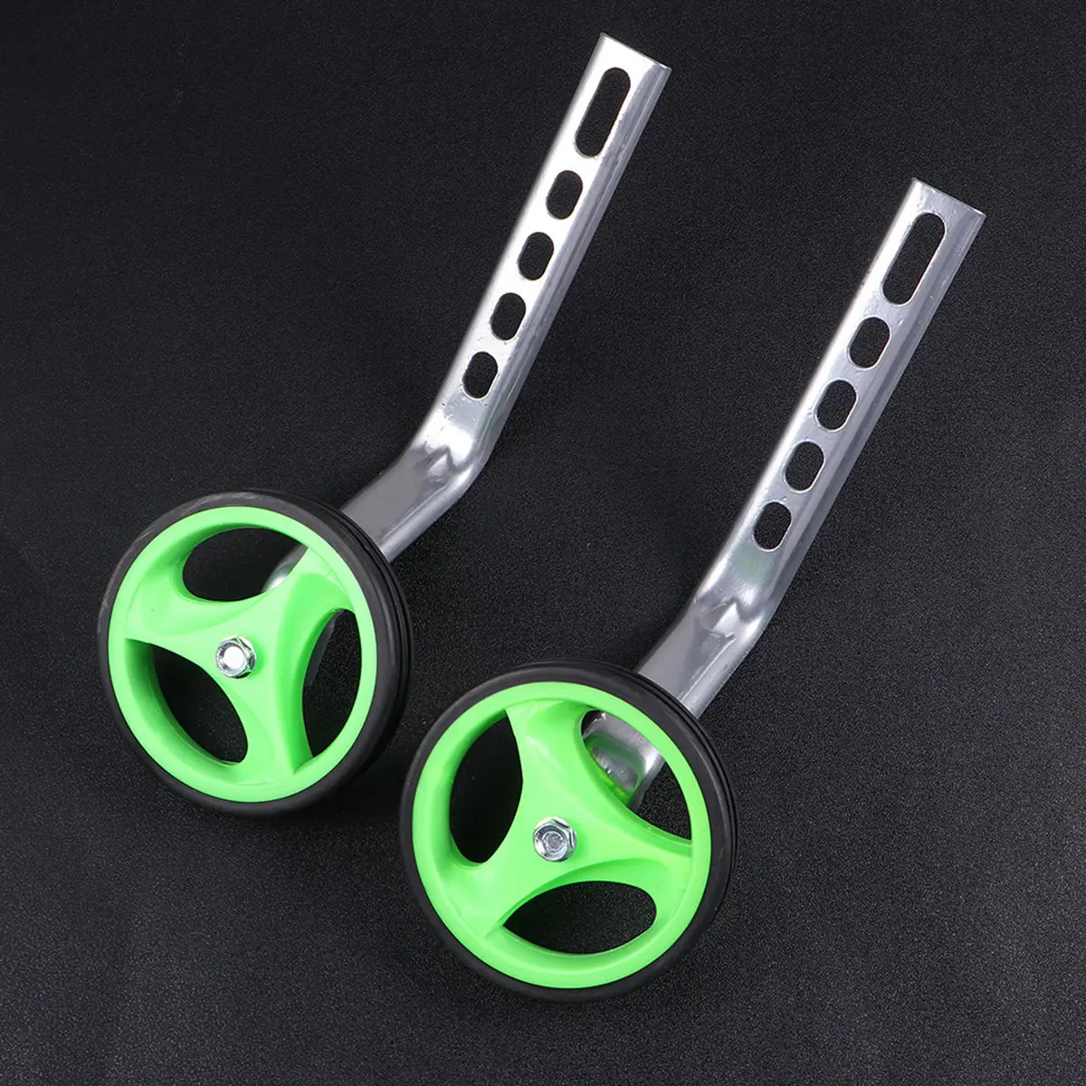 1Set Bike Auxiliary Wheels High Strength Adjustable Children Bike Training Stabilizer Wheels for Safe Learning Balance