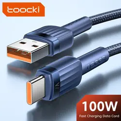 Toocki 7A Type C Fast Charging Cable For Realme Huawei P30 USB C Charger Cable Mobile Phone Data Cord For Samsung Oneplus PocoF3