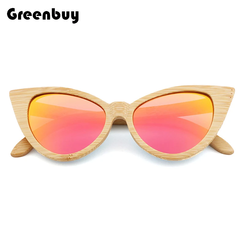 Top Sunglasses for Woman New Bamboo Wood Butterfly  Retro Fashion Eyewears Polarized UV 400 High Quality Gafas with Wooden Case