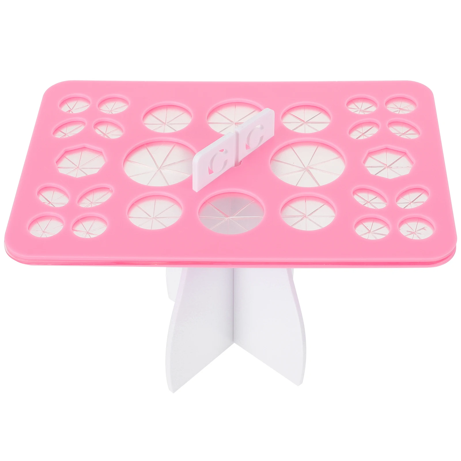 

Makeup Brush Holder Durable Plastic Compact Size Easy to Store Beauty Storage Rack Brush Stand Display