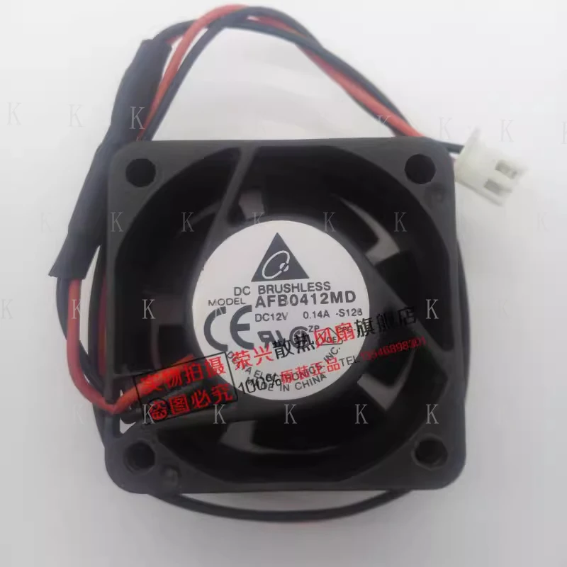 C  FOR  1PCS Delta AFB0412MD-S126 DC12V 0.14A 4CM 4020 2-Wire Dual Ball Bearing Cooling