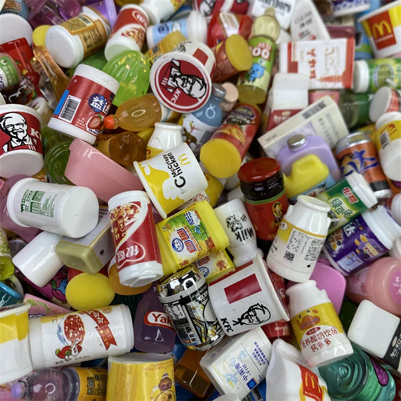 5 قطع لطيف مصغرة دمية سوبر ماركت الغذاء وجبات خفيفة كعكة صغيرة شرب لدمية اكسسوارات المطبخ