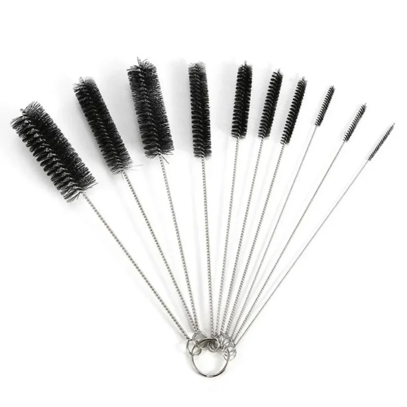 10pcs/set Coffee Machine Brush Bottle Tube Straw Cleaner Washing Glasses Keyboards Jewelry Cleaning Brushes Clean Tools