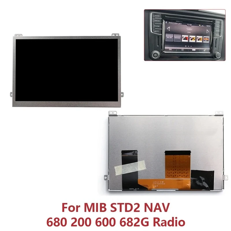 Replacement Monitor for TDO-WVGA0633F00045 TDO-WVGA0633F00039 6.33-Inch LCD Display For VW MIB200 682 684 680 Radio Player