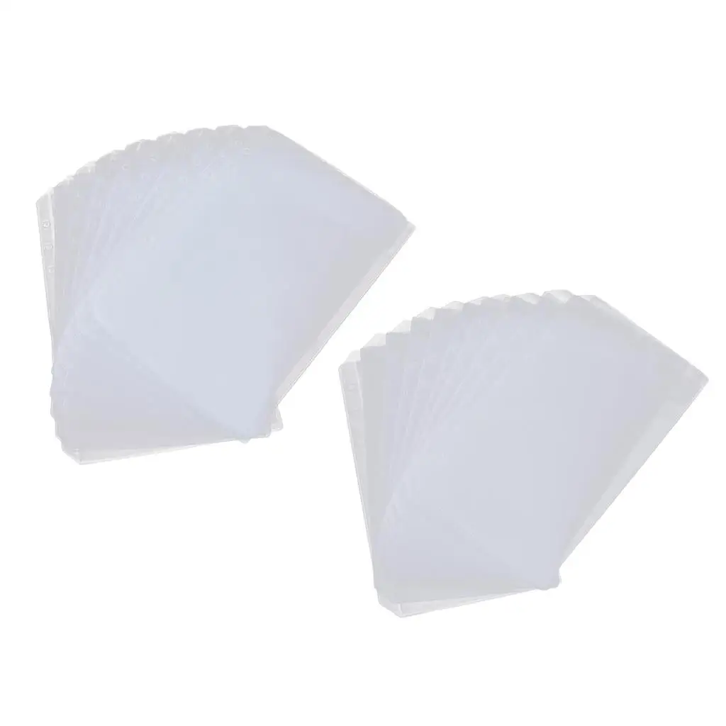10x Binder PVC Transparent 5 A6 Hole Loose Leaf Document Files