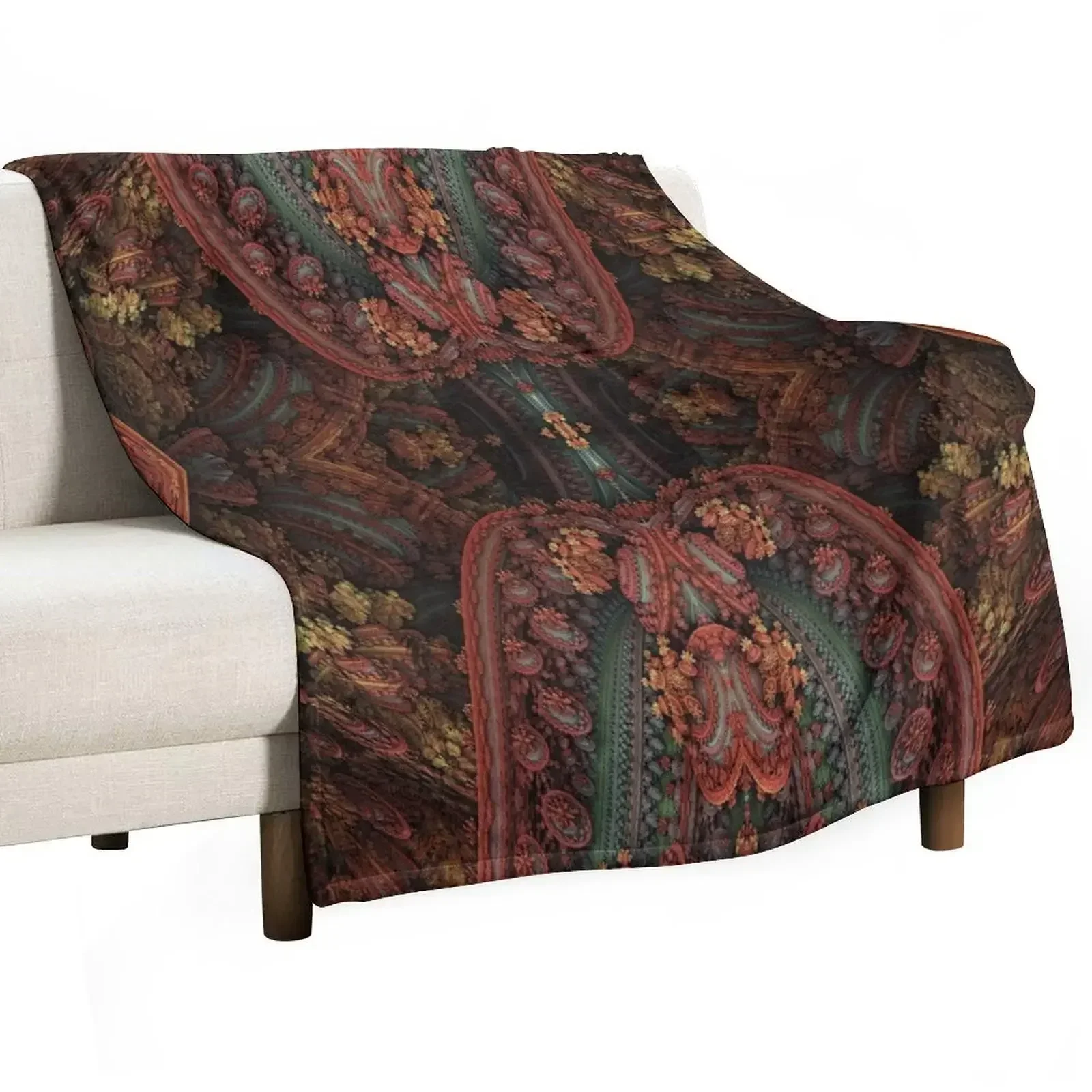 

Paisley Red Throw Blanket Luxury Thicken for sofa Hair Blankets