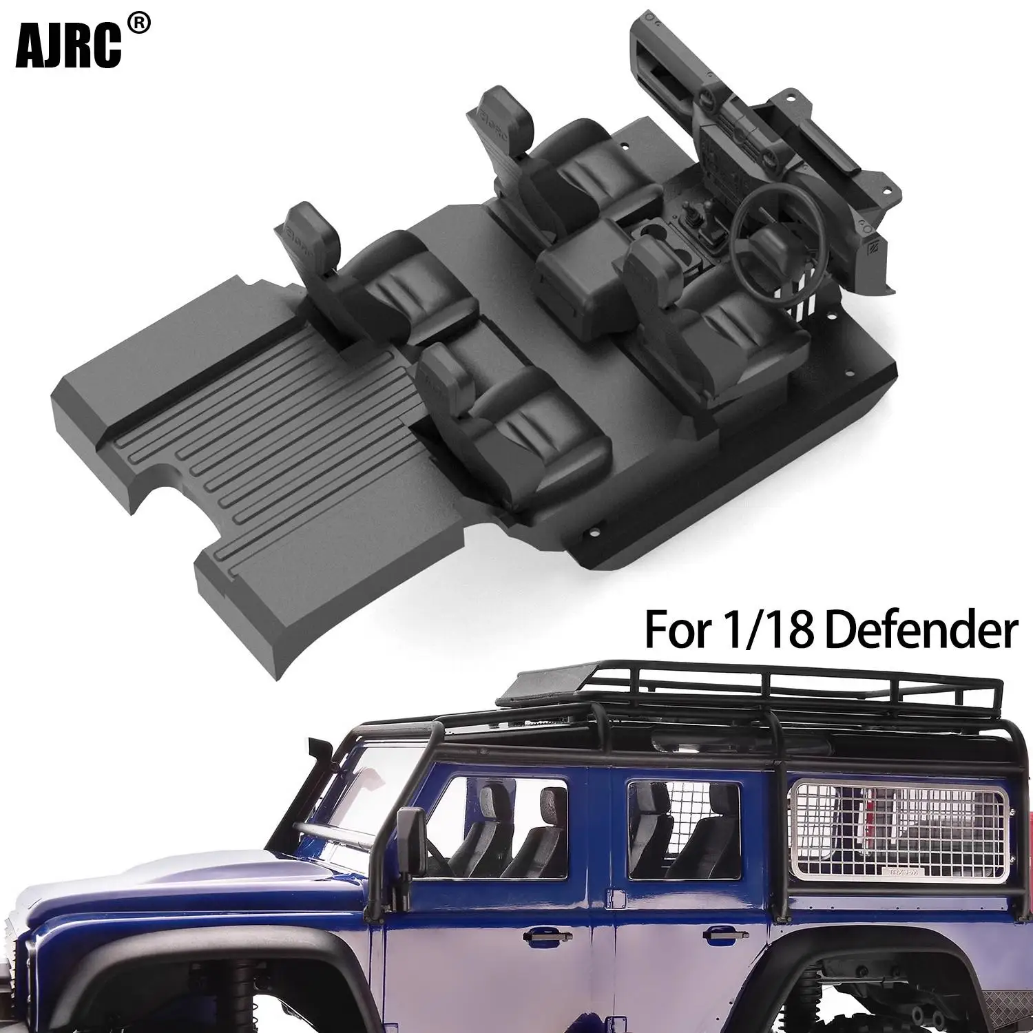 1/18 Interior 3d Printing Seats/center Console/fender For Traxxas Trx4-m Defender Trx4m Rc Crawler Car Upgrade Accessories