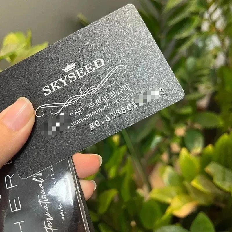 مخصص بطاقة المعايدة مربع VIP بطاقة الائتمان التعبئة والتغليف هدية ووتش مربع بطاقة الضمان #5