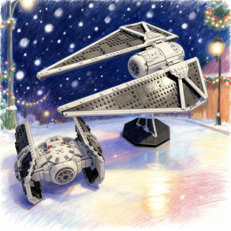 

902 детали MOC Tie Striker: Усовершенствованные альтернативные модели, конструктор «Звездные битвы», игрушка-конструктор, рождественский подарок, развивающая игрушка