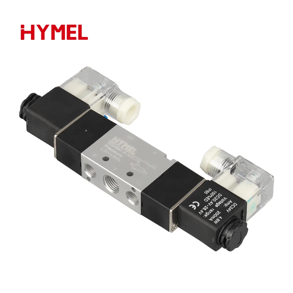 

Электромагнитный клапан с двойной головкой и двойным управлением, 5-ходовой, 2-позиционный, 4V220-08, удерживающий пневматический направляющий клапан