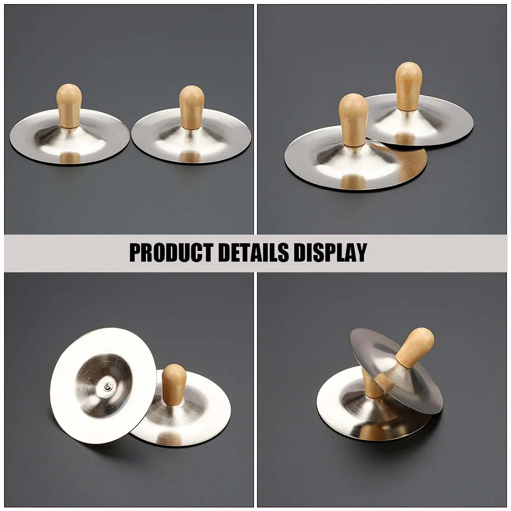 2 Pcs Dance Finger Musical Instrument Small Cymbal Gong Cymbals Nationality Bell