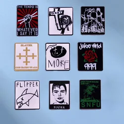 Classic Rock Band Pins Punk Music Badges Fashion Denim Jackets Backpacks Pins Brooches Fan Collectors Medals Jewelry Gift
