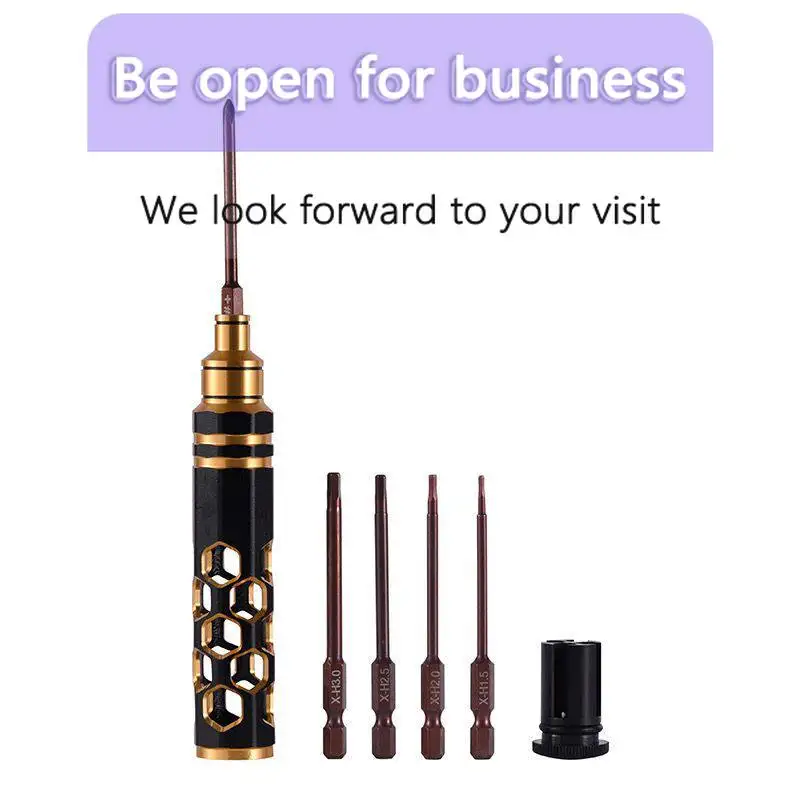 S2 Alloy Steel 4 in 1 Multifunctional Screwdriver Hex Key RC Model Repair Tool